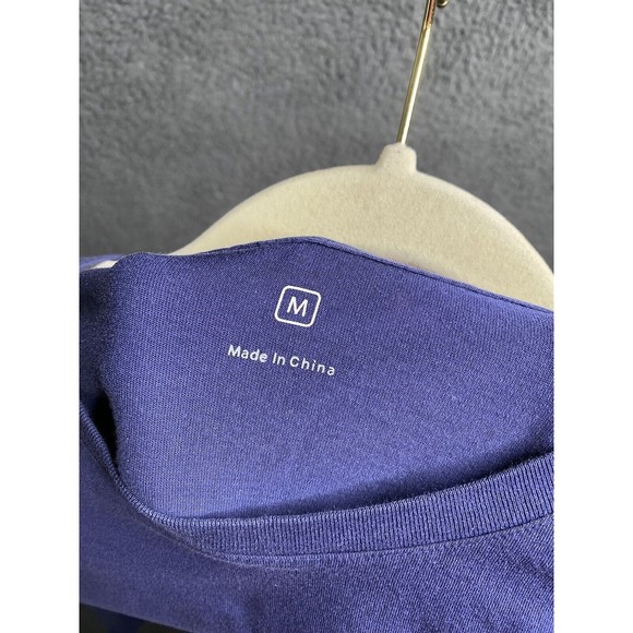 Apple Shirt Mens Medium Blue Macintosh Mac Employee Genius Uniform Long Sleeve - Picture 5 of 16